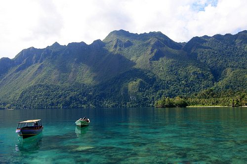 Pristine bay in the Moluccas